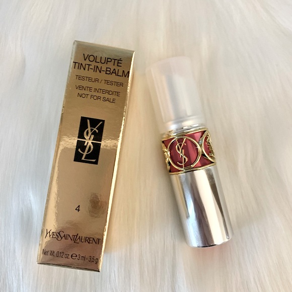 YSL Volupte Tint in Balm Lipstick in #4-Desire Me Pink Full Size NIB - Picture 1 of 2